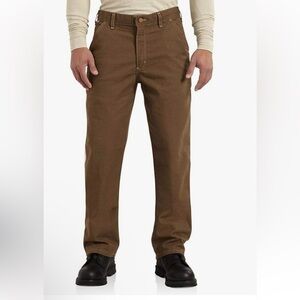 Carhartt Men’s Flame Resistant Washed Duck Work Dungaree Brown Size 34 X 30